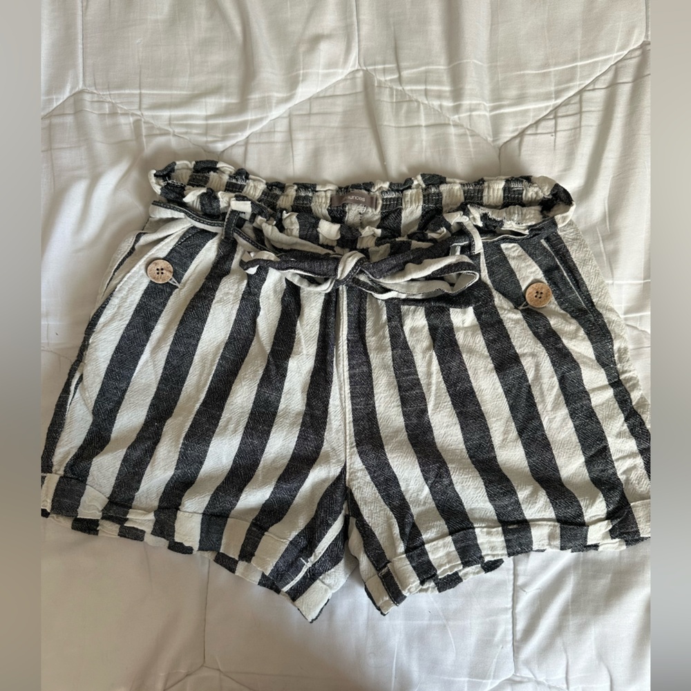 Maurices Striped Paper Bag Shorts